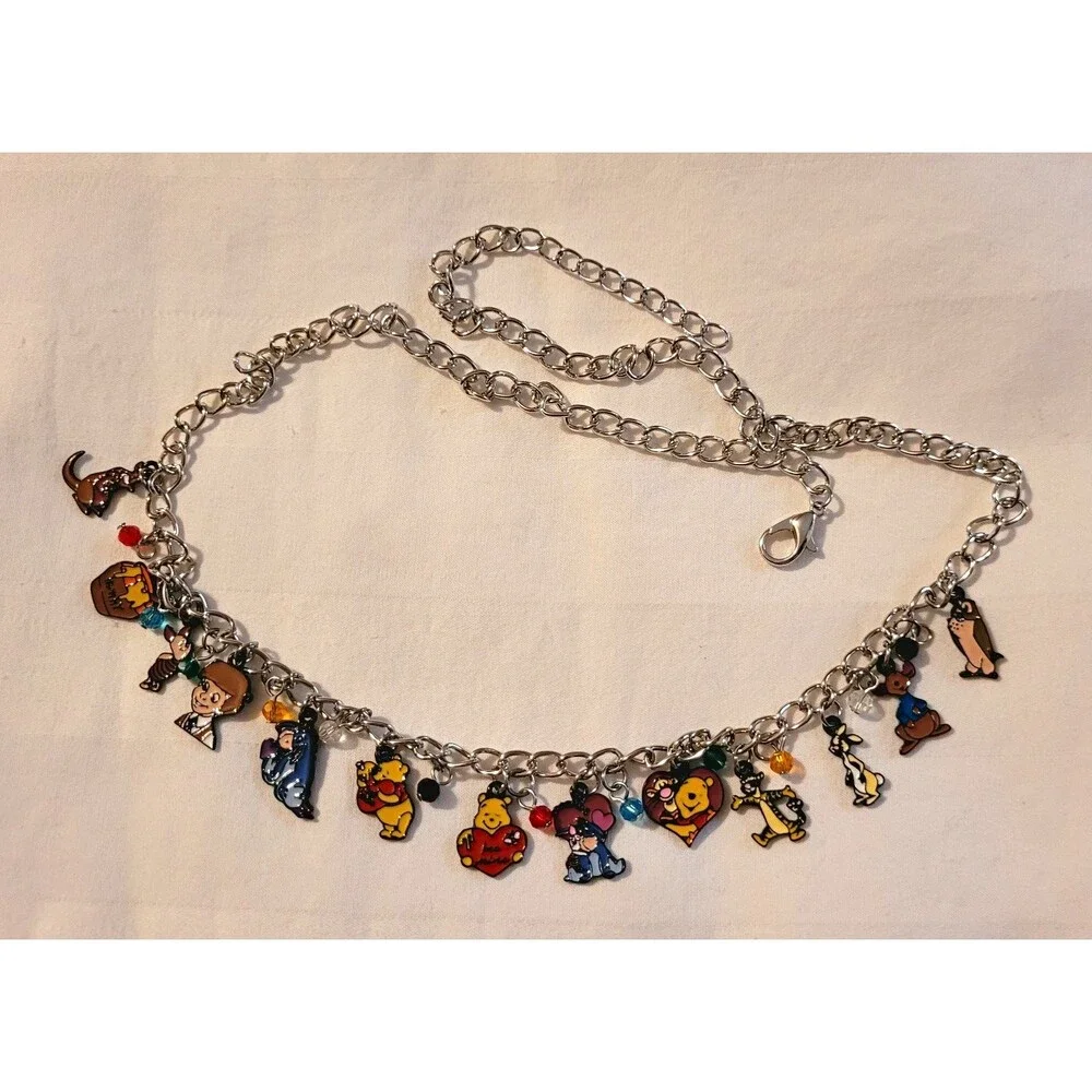 NWOT Winnie the Pooh Inspired Adjustable Charm Necklace